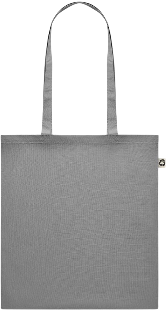 Recycled cotton colored shopping bag_STONE GREY_front