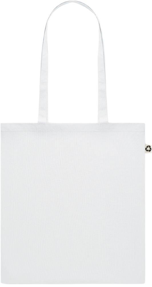 Recycled cotton colored shopping bag_WHITE_front