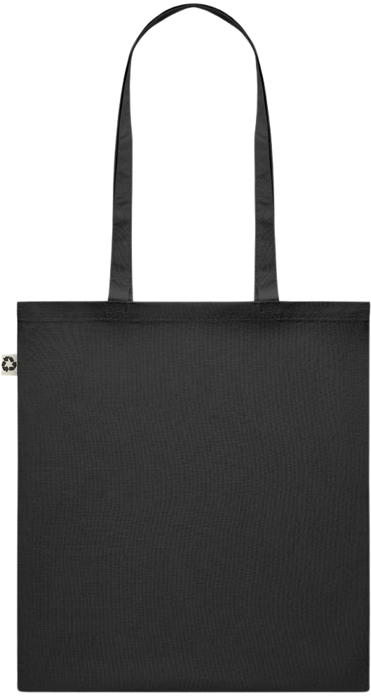 Recycled cotton colored shopping bag_BLACK_back