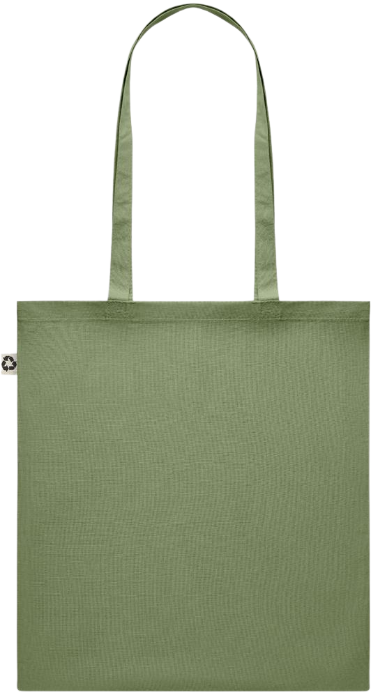 Recycled cotton colored shopping bag_GREEN_back