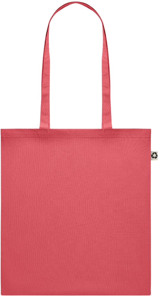 Recycled cotton colored shopping bag_RED_back