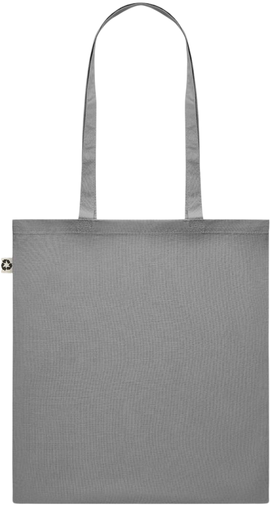Recycled cotton colored shopping bag_STONE GREY_back