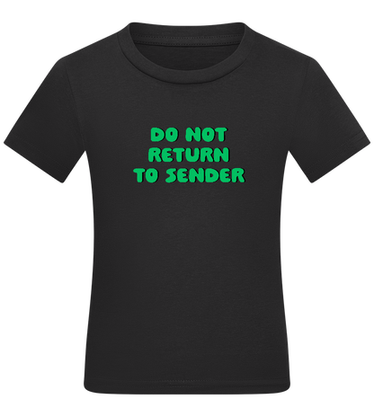 Do Not Return to Sender Design - Comfort kids fitted t-shirt_DEEP BLACK_front