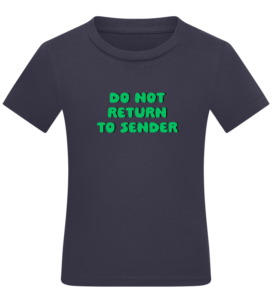 Do Not Return to Sender Design - Comfort kids fitted t-shirt_FRENCH NAVY_front