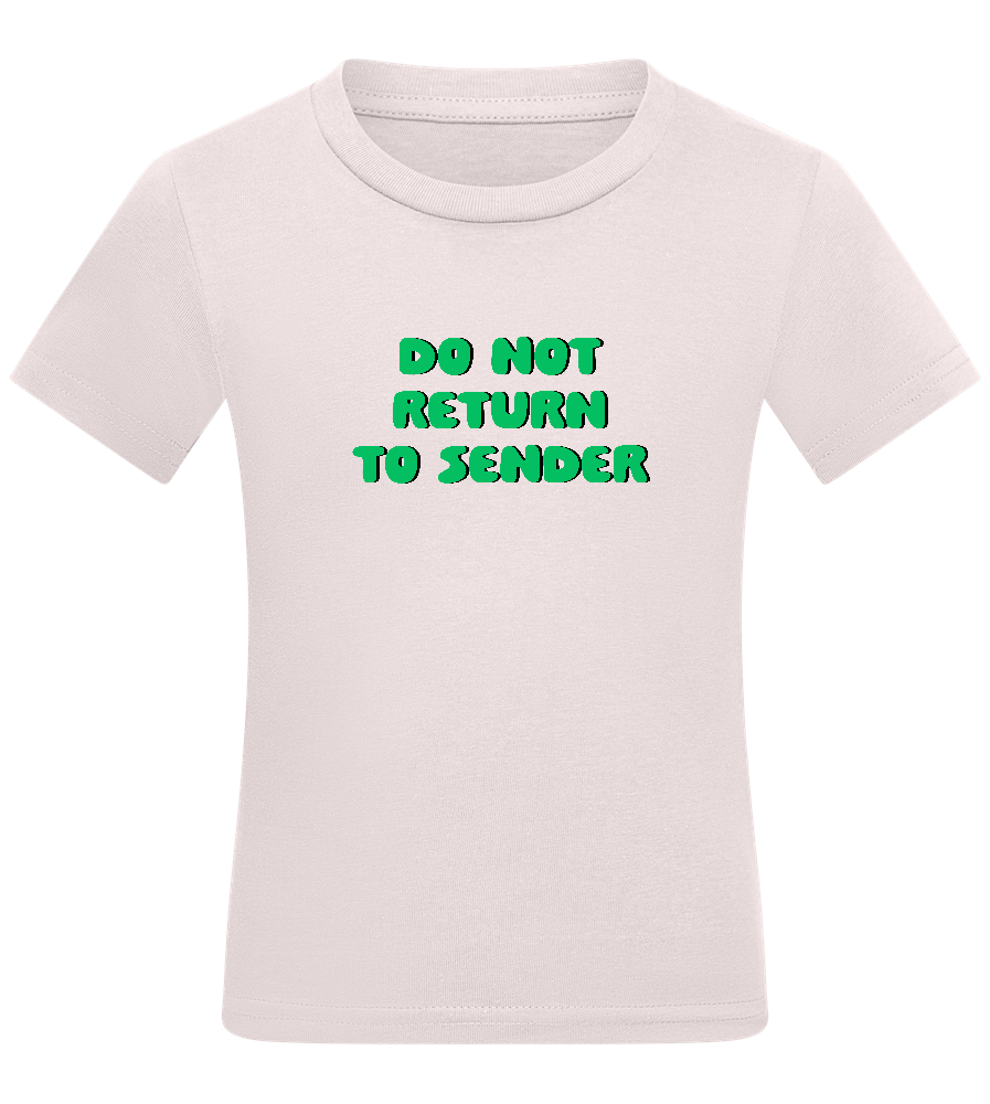 Do Not Return to Sender Design - Comfort kids fitted t-shirt_LIGHT PINK_front