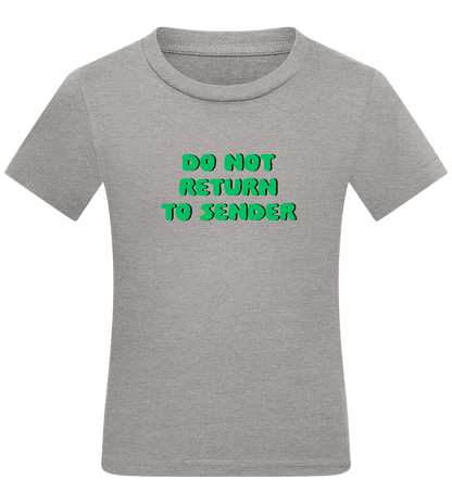 Do Not Return to Sender Design - Comfort kids fitted t-shirt_ORION GREY_front