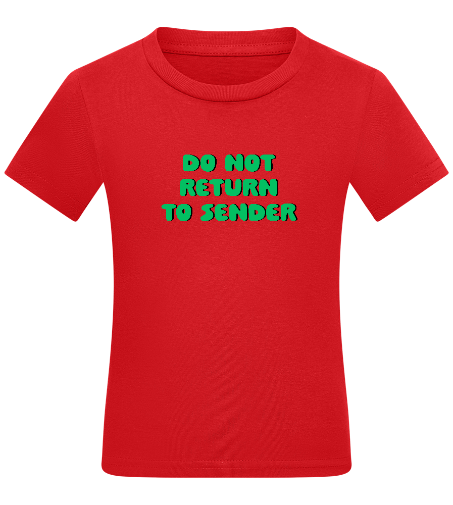 Do Not Return to Sender Design - Comfort kids fitted t-shirt_RED_front