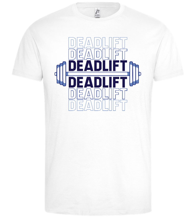 Deadlift Loaded Barbell Design - Premium men's t-shirt_WHITE_front