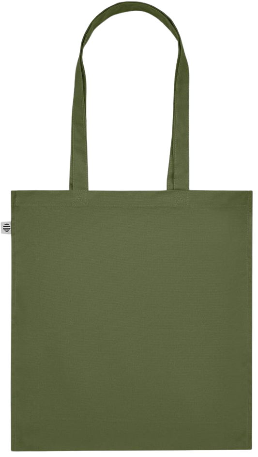 My Kids Make Me Carry Design - Premium colored organic cotton tote bag_GREEN_back