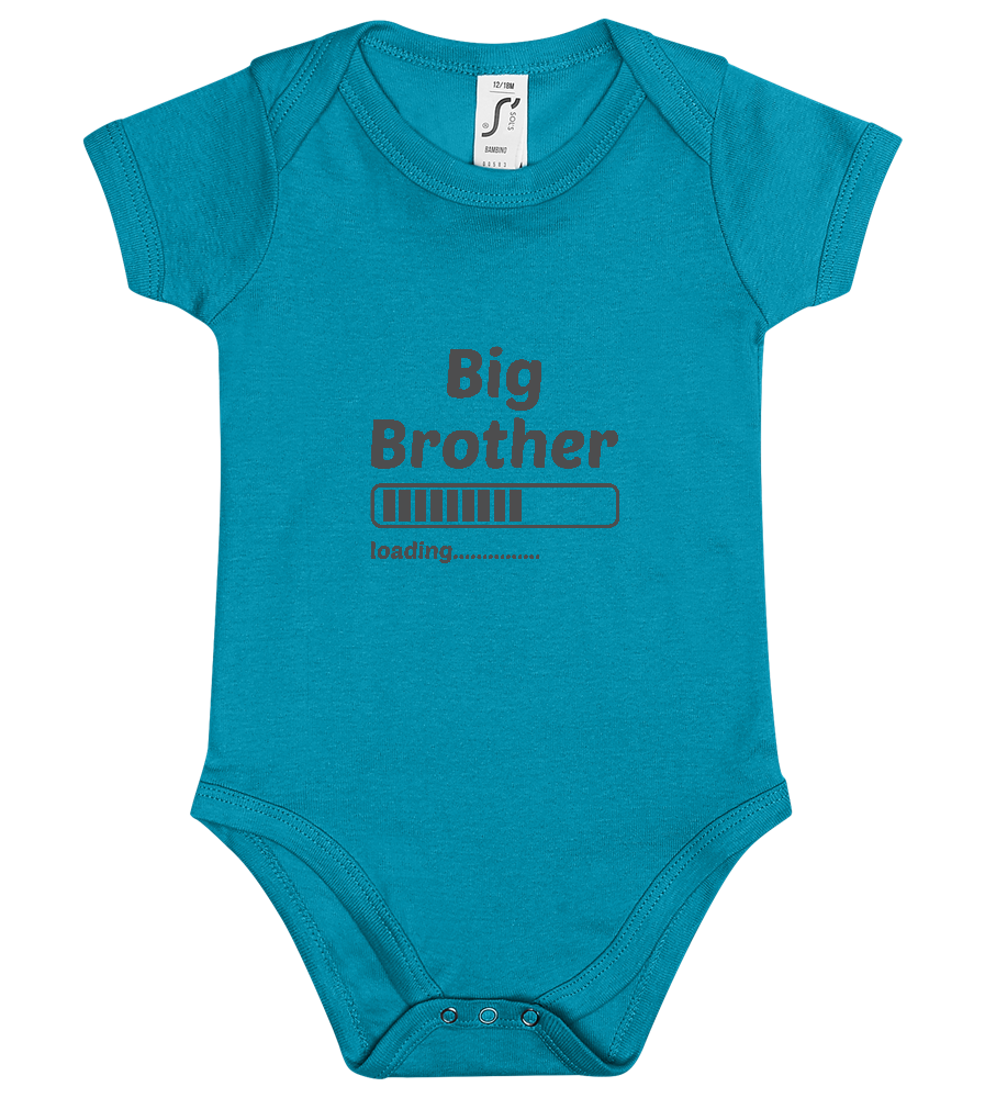 Big Brother Loading Bar Design - Baby bodysuit_TURQUOISE_front