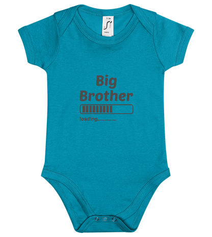 Big Brother Loading Bar Design - Baby bodysuit_TURQUOISE_front