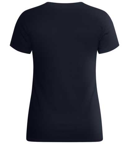 Réviser c'est Douter de Son Talent Design - Basic women's fitted t-shirt_FRENCH NAVY_back