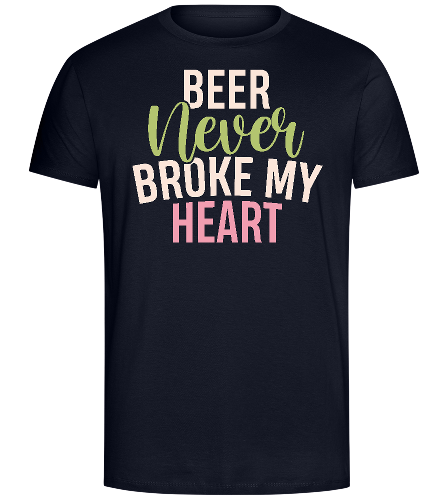 Never Broke My Heart Design - Comfort Unisex T-Shirt_FRENCH NAVY_front