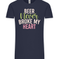 Never Broke My Heart Design - Comfort Unisex T-Shirt_FRENCH NAVY_front