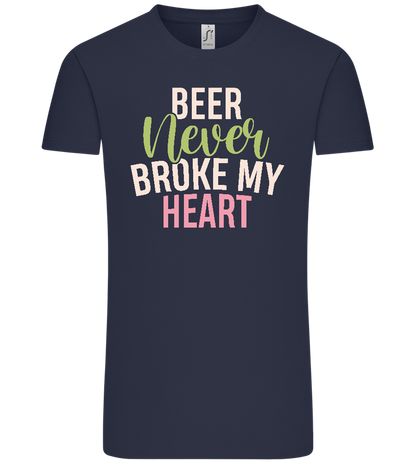 Never Broke My Heart Design - Comfort Unisex T-Shirt_FRENCH NAVY_front
