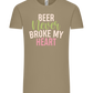 Never Broke My Heart Design - Comfort Unisex T-Shirt_KHAKI_front