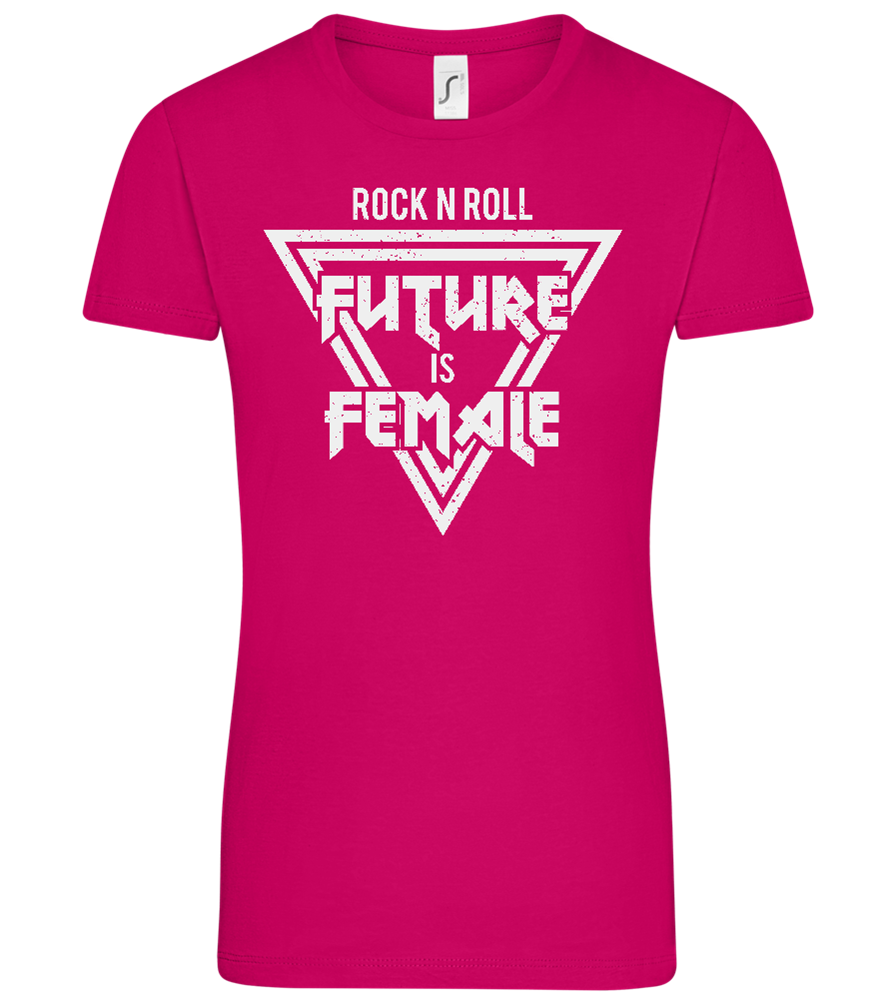 Rock N Roll Future Is Female Design - Comfort women's t-shirt_FUCHSIA_front