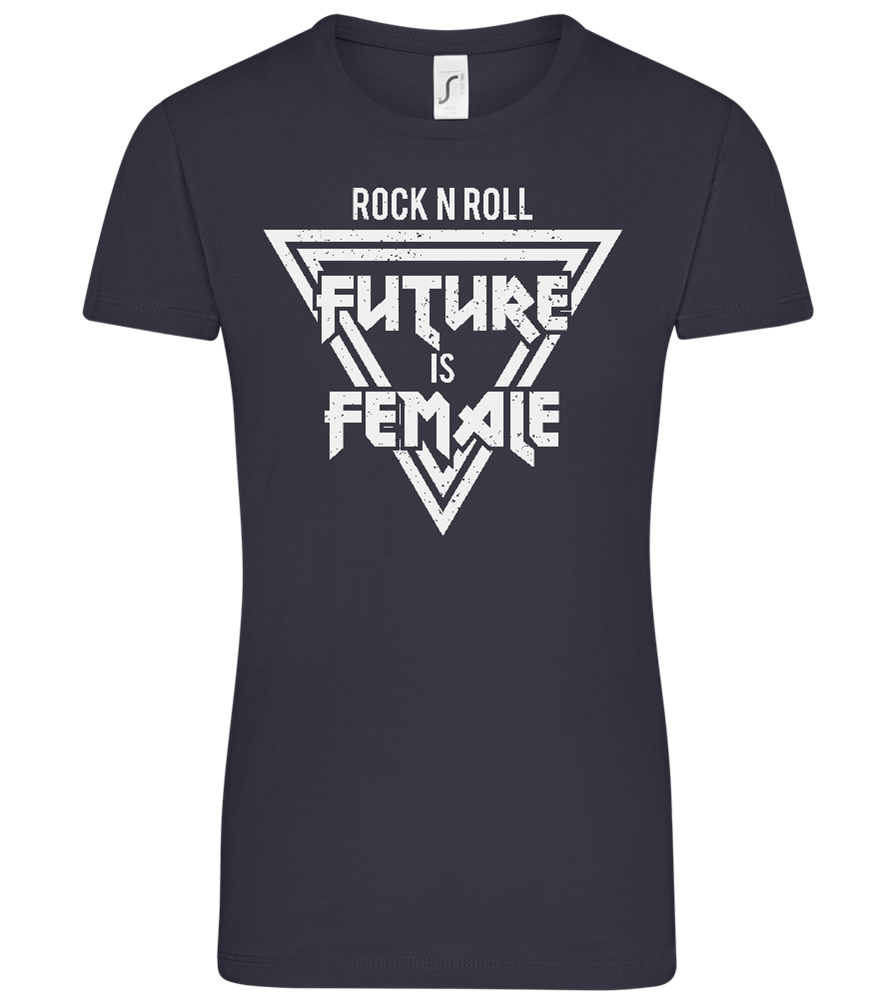 Rock N Roll Future Is Female Design - Comfort women's t-shirt_MARINE_front