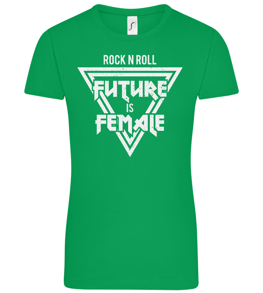 Rock N Roll Future Is Female Design - Comfort women's t-shirt_MEADOW GREEN_front