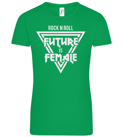 Rock N Roll Future Is Female Design - Comfort women's t-shirt_MEADOW GREEN_front
