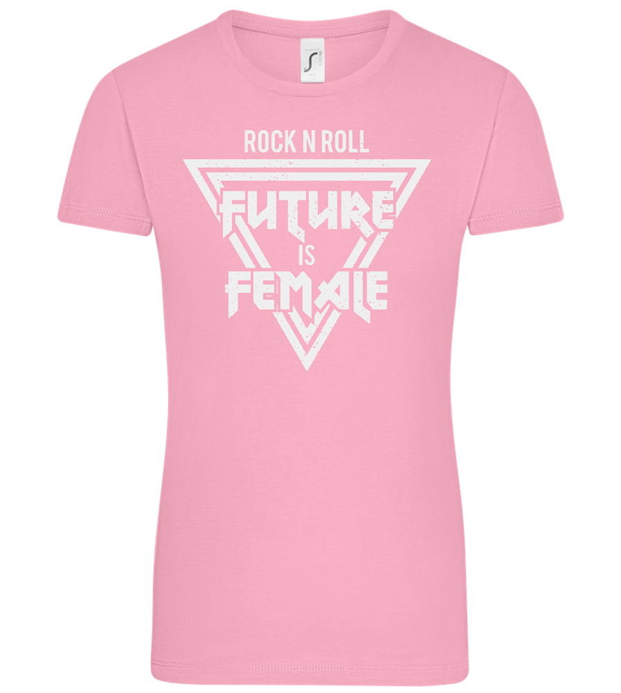 Rock N Roll Future Is Female Design - Comfort women's t-shirt_PINK ORCHID_front