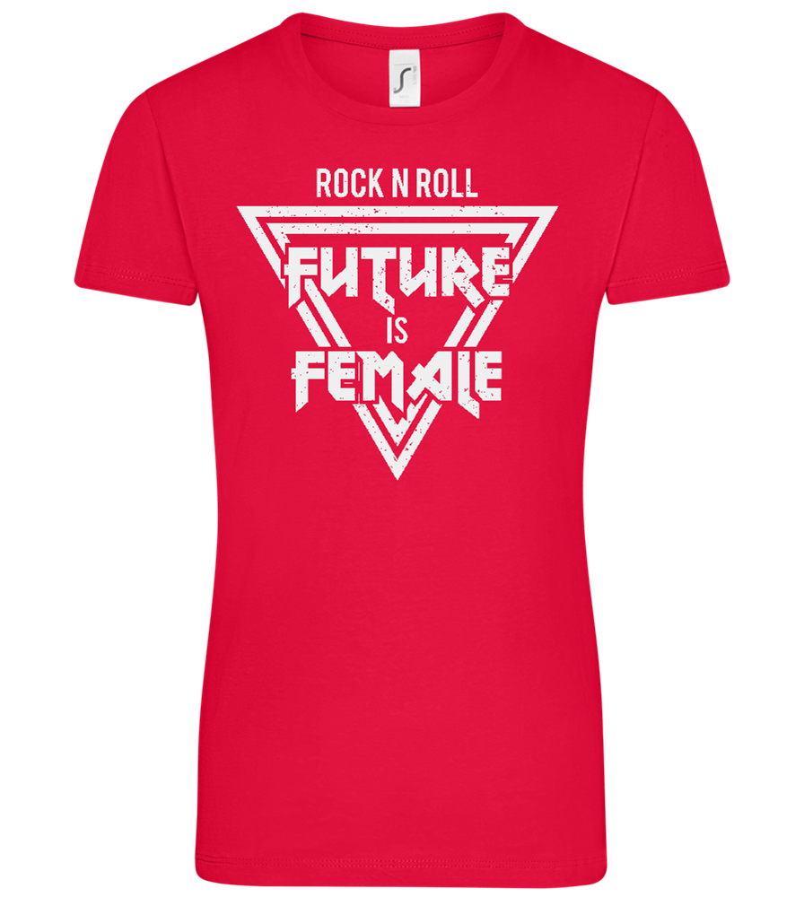 Rock N Roll Future Is Female Design - Comfort women's t-shirt_RED_front