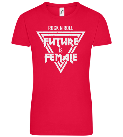 Rock N Roll Future Is Female Design - Comfort women's t-shirt_RED_front