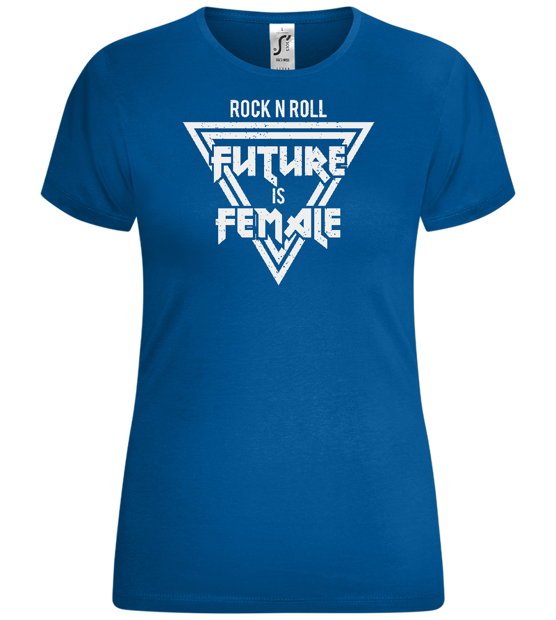 Rock N Roll Future Is Female Design - Comfort women's t-shirt_ROYAL_front