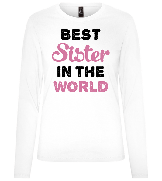 Best Sister in the World Design - Premium Women´s long sleeve t-shirt_WHITE_front