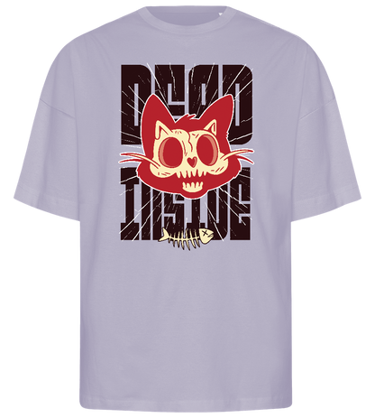 Skeleton Cat Design - Premium men's oversized t-shirt_LILAK_front