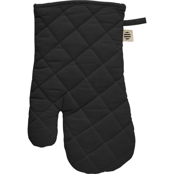 Organic Cotton Oven Glove_BLACK_front