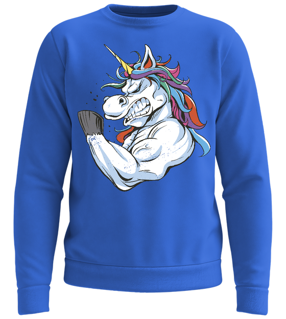 Strong Unicorn Design - Comfort unisex sweater_ROYAL_front