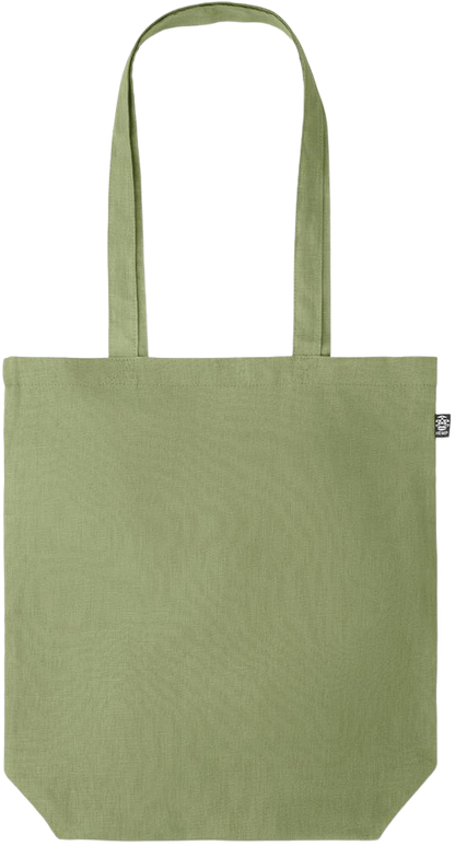 Premium colored organic hemp tote bag_GREEN_front