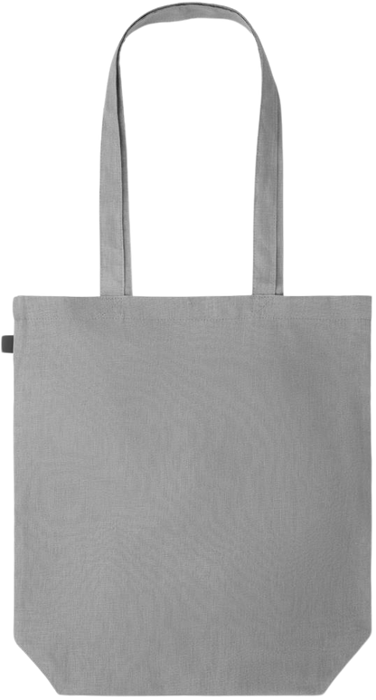 Premium colored organic hemp tote bag_GREY_back