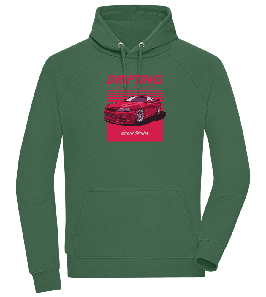 Drifting Not A Crime Design - Comfort unisex hoodie_GREEN BOTTLE_front