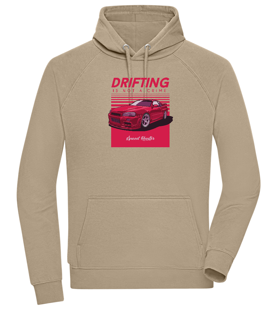 Drifting Not A Crime Design - Comfort unisex hoodie_KHAKI_front