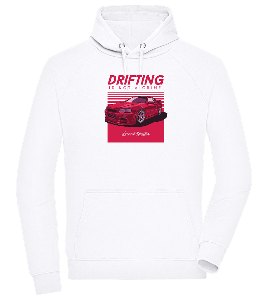 Drifting Not A Crime Design - Comfort unisex hoodie_WHITE_front