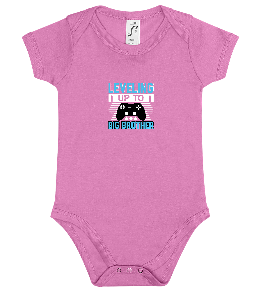 Leveling Up To Big Brother Design - Baby bodysuit_PINK ORCHID_front