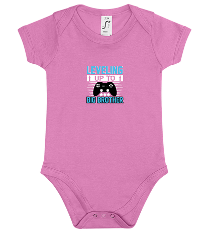 Leveling Up To Big Brother Design - Baby bodysuit_PINK ORCHID_front