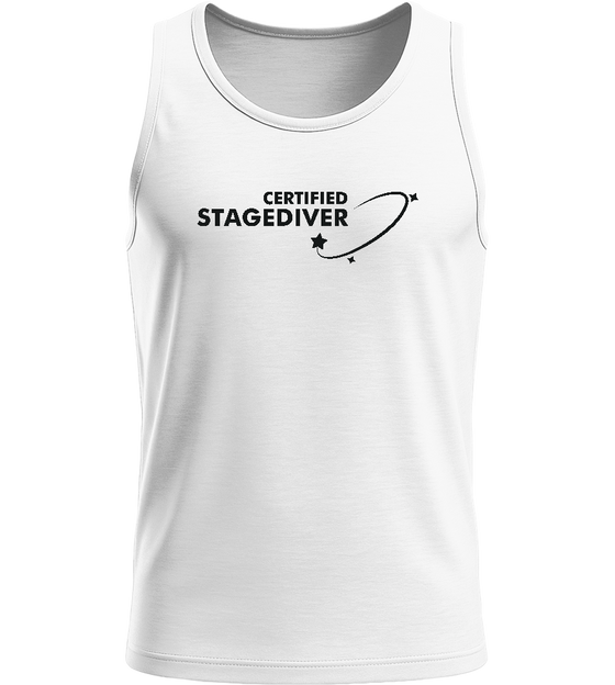 Certified Stagediver Stars Design - Basic men's tank top_WHITE_front