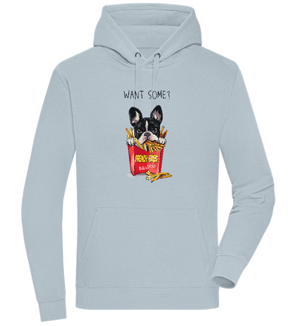 French Fries Design - Premium unisex hoodie_CREAMY BLUE_front