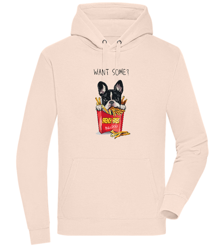 French Fries Design - Premium unisex hoodie_LIGHT PEACH ROSE_front