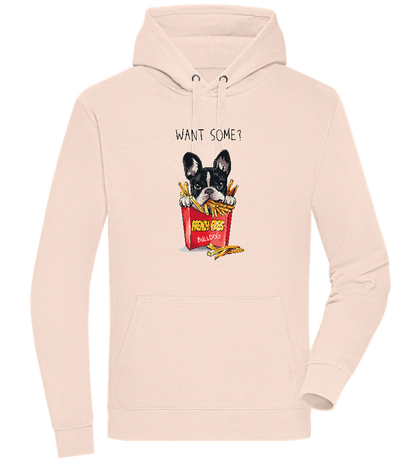 French Fries Design - Premium unisex hoodie_LIGHT PEACH ROSE_front