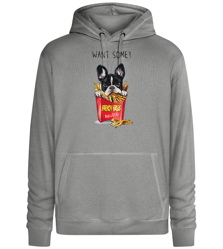 French Fries Design - Premium unisex hoodie_ORION GREY II_front