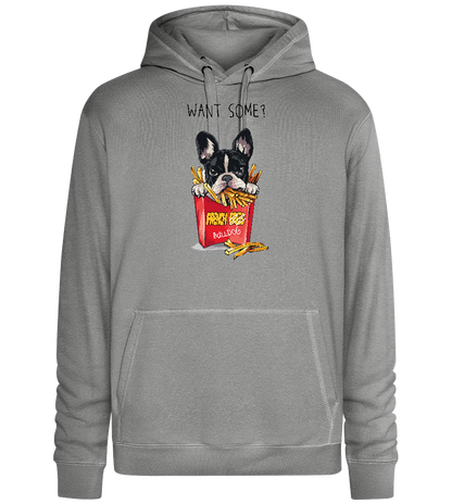 French Fries Design - Premium unisex hoodie_ORION GREY II_front