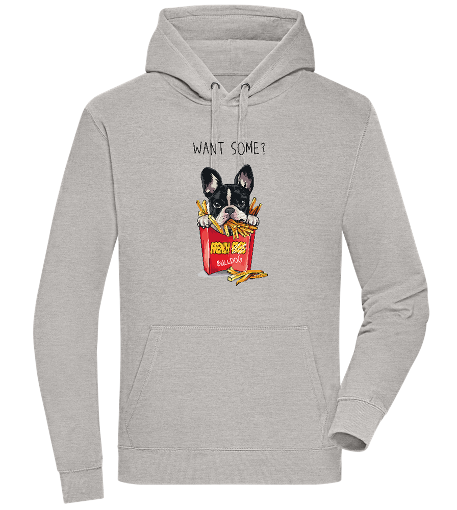 French Fries Design - Premium unisex hoodie_ORION GREY II_front