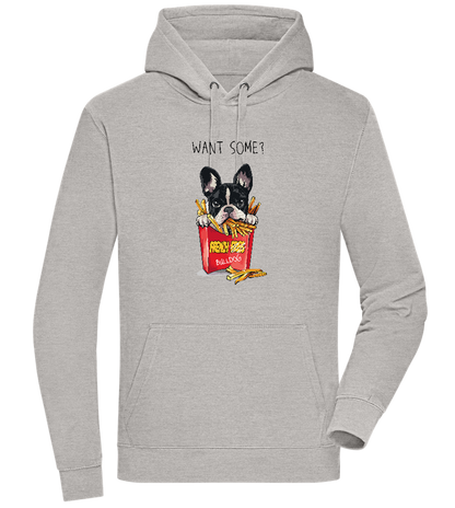 French Fries Design - Premium unisex hoodie_ORION GREY II_front