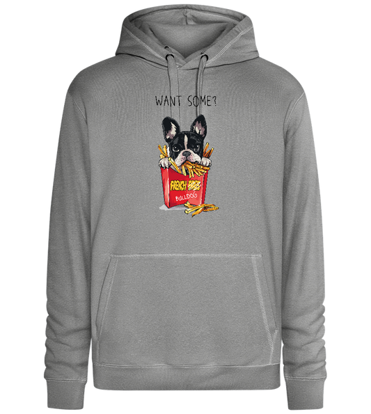 French Fries Design - Premium unisex hoodie_ORION GREY II_front