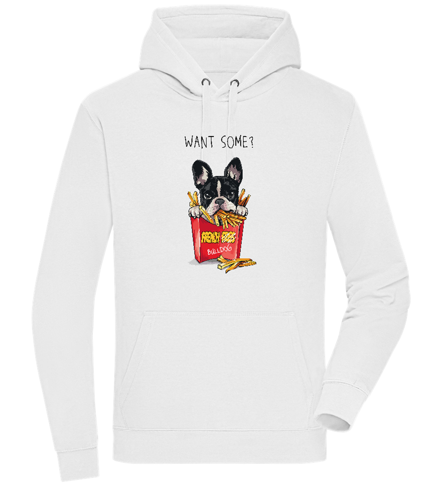 French Fries Design - Premium unisex hoodie_WHITE_front