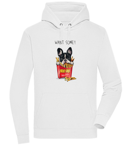 French Fries Design - Premium unisex hoodie_WHITE_front